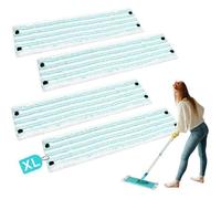 Lot de 4 Housse de Rechange en Microfibres pour Balai à Plat Compatibles avec Leifheit Clean Twist /Combi XL Micro Duo Serpillère