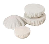 Lot de 4 housses de bol en tissu | Couvertures de bol en tissu extensible, guide de stockage des aliments en tissu réutilisable pour l'épreuve du, dough, fruits, salade, farine, préparation de