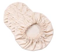 Lot de 4 housses de bol réutilisables en tissu 100 % coton naturel, extensible, taille XXL