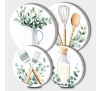 Lot de 4 housses de brûleur de cuisinière électrique de cuisine - 20,3 cm et 25,4 cm - Housses de brûleur de cuisinière à gaz en métal - Décoration d'intérieur et de cuisine