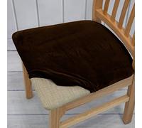 Lot de 4 housses de chaise de salle à manger en velours et flanelle avec attaches - Housses de protection élastiques extensibles et antidérapantes pour cuisine, parfaites pour une métamorphose facile