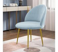 Lot de 4 housses de chaise en velours bleu clair pour salle à manger, haute élasticité, design à dossier bas, en forme de bec de canard, parfaites pour les petites chaises, faciles à installer et à