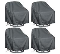 Lot de 4 housses de chaise longue pivotantes pour extérieur - Convient pour chaises de patio en pelouse et patio (99,1 x 94 x 96,5 cm (L x l x H) - Résistantes aux déchirures et aux UV - Imperméables