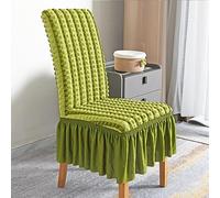 Lot de 4 Housses de Chaise pour Salle à Manger Housse de Chaise Salle à Manger Extensible Housses de Cuisine Amovibles et Lavables pour La Maison Les Fêtes Les Hôtels Les Cérémonies(Green)