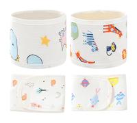 Lot de 4 housses de cordon ombilical pour nouveau-né 0 à 12 mois, bande nombril en coton doux avec 4 styles, bande ventre pour bébé, cadeaux pour garçon et fille, décoration