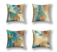 Lot de 4 Housses de Coussin 40x40 cm Housse de Coussin automne feuille Coussin Decoratif Coussin Canape en Lin avec Fermeture à Glissière Invisible pour Salon Chambre Jardin Maison Deco Automne