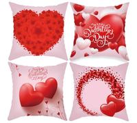 Lot de 4 housses de coussin en velours peau de pêche avec imprimés de style chinois avec fermeture éclair, conçues pour les oreillers standard de 45 x 45 cm (J)