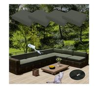 Lot de 4 Housses de Coussins de canapé avec Fermeture éclair, imperméables et Amovibles, pour chaises et fauteuils, idéales pour terrasse, Jardin ou mobilier d'extérieur en rotin (Housse uni