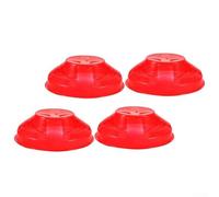 Lot de 4 housses de détecteur de fumée - Housses réutilisables pour alarme incendie et poussière pour la cuisine, protection en plastique extensible pour détecteurs de fumée, rouge (convient à la