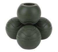 Lot de 4 housses de pieds de chaise de camping absorbant les chocs en caoutchouc pour l'extérieur, la randonnée, le pique-nique, soutien stable sur terrain accidenté, sable, boue, herbe noire, vert