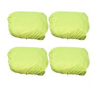 Lot de 4 housses de pluie imperméables pour panier arrière de vélo, sacs en polyester avec ourlet élastique pour un ajustement sûr et une protection par tous les temps (vert)