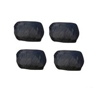 Lot de 4 housses de pluie pour panier arrière de vélo, sac de protection étanche avec bordure élastique pour un maintien sûr contre la pluie et la poussière (noir)