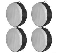 Lot de 4 housses de pneu de secours de 33 à 48,3 cm, imperméables et résistantes à la neige, en tissu Oxford pour roues de SUV et de véhicules, accessoires extérieurs toutes saisons