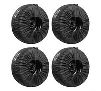 Lot de 4 housses de pneu de secours étanches pour roues d'hiver d'été de 45,7 à 55,9 cm avec poignée Noir