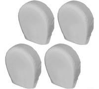 Lot de 4 housses de pneu en tissu Oxford imperméables et résistantes à la poussière pour protéger les pneus des véhicules contre les dommages environnementaux pendant le stockage (M, gris)