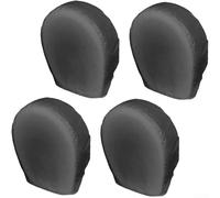 Lot de 4 housses de pneu en tissu Oxford imperméables et résistantes à la poussière pour protéger les pneus des véhicules contre les dommages environnementaux pendant le stockage (S, noir)
