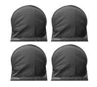 Lot de 4 housses de pneu noires pour l'extérieur, imperméables, anti-UV, neige, soleil, pluie, housse de protection de pneu pour camping-car, caravane, camion, remorque, camping-car (pour pneus de