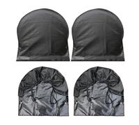 Lot de 4 housses de pneu noires pour l'extérieur, imperméables, anti-UV, neige, soleil, pluie, housse de protection de pneu pour camping-car, caravane, camion, remorque, camping-car (pour pneus de