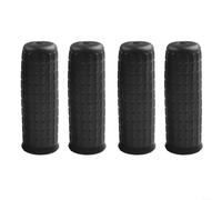 Lot de 4 housses de poignée en caoutchouc pour brouette, poignées de rechange avec rainure pour une prise en main antidérapante et une durabilité aux intempéries (122 x 32 mm)