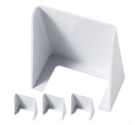 Lot de 4 housses de protection contre la pluie pour sonnette sans fil en ABS, protection contre les intempéries pour sonnette intelligente et appareils de contrôle d'accès, blanc