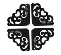 Lot de 4 housses de protection d'angle de table en PVC de couleur unie anti-collision pour la protection des coins de table pour bébés, enfants et bébés, noir pour meubles, sécurité bébé