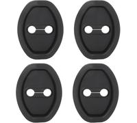 Lot de 4 Housses de Protection en Silicone pour Loquet de Porte de Voiture pour Toyota Auris Aygo Aygo X C-HR Corolla Corolla Cross Hilux, Housse de Loquet de Porte Robuste,Black