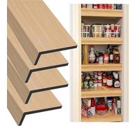 Lot de 4 housses de protection for étagères métalliques de garde-manger, en fil de fer, de taille personnalisée, effet bois, style rustique(30x16 inch/76x41cm)