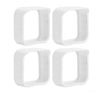 Lot de 4 housses de protection NewBlink en silicone imperméables et résistantes à la neige pour caméra de cour et sonnette de porte pour utilisation en extérieur (blanc)