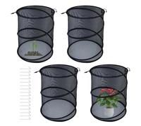 Lot de 4 Housses de Protection pour de Jardin - Boîtier en Filet à Montage Rapide avec piquets de Terre - Enclos de Protection Pliable avec piquets pour l'extérieur, Le Jardin - Myrtille