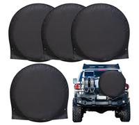 Lot de 4 housses de protection pour pneus de camping-car - Pour pneus de | Housse d'entretien du véhicule avec sangles de fixation élastiques | Pour camping-car, camion, bord de route, parking