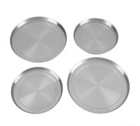 Lot de 4 housses de protection pour table de cuisson électrique en acier inoxydable - Pour protection des brûleurs - Dimensions : 21 cm et 17 cm