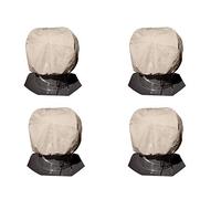 Lot de 4 housses de protection pour ventilation de toit de turbine 51 cm x 51 cm - Imperméables - Avec cordon de serrage réglable