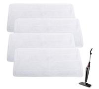 Lot de 4 Housses de rechange pour nettoyeur vapeur Vileda XXL,housse de rechange en microfibre lavable pour nettoyeur vapeur Vileda Steam PLUS XXL lavable en blanc réutilisable rechange