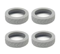 Lot de 4 housses de roue en silicone pour valises - Accessoires pour voyage et bureau, un