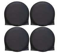 Lot de 4 housses de roue - Pour pneus de remorque avec élastique | Housse d'entretien du véhicule avec sangles de fixation élastiques | Pour camping-car, camion, bord de route, parking