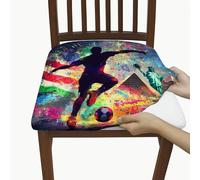 Lot de 4 housses de siège de football pour chaises, dynamiques et contemporaines, pyramide statue de la liberté, sans élasthanne, multicolores, lavables, housses de chaise élastiques douces pour