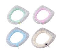 Lot de 4 housses de siège de toilette pour l'hiver - Accessoires de salle de bain chauds - Pour propriétaires et locataires dans les climats froids - Pour cave, chambre d'amis, maison de vacances, W