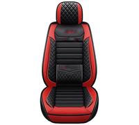 Lot de 4 housses de siège de voiture en cuir pour Aveo T250 T300 Lacetti, Onix, Cruze, Lanos, Cobalt, Captiva, Niva (noir et rouge)