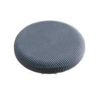 Lot de 4 housses de tabouret rondes pour chaise - Housses élastiques - Housses de tabouret pivotantes - Lavables - Pour tabouret rond de 30 à 40 cm de diamètre - Gris foncé