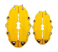 Lot de 4 housses d'étrier de frein de voiture en plastique ABS style 3D pour étrier de frein avant et arrière Jaune