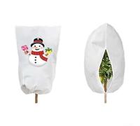 Lot de 4 housses d'hiver avec cordon de serrage pour utilisation en extérieur, jardin, protection des plantes du gel, de la pluie, de la neige et du vent pendant les saisons froides (80 x 120 cm)