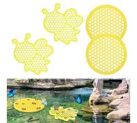 Lot de 4 îles d'abeilles flottantes, abreuvoir pour le jardin, design en nid d'abeille, île flottante pour pollinisateurs, pour l'alimentation des abeilles dans le jardin en plein air, station