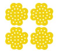 Lot de 4 îles d'abeilles flottantes en mousse pour le jardin, le balcon, jaune, 16 x 16 cm