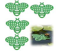 Lot de 4 îles flottantes pour abeilles, 15 cm pour jardin, abreuvoir et flaqueur à papillons, plateforme flottante en mousse EVA pour bain d'oiseaux, étang et hydratation des pollinisateurs extérieurs