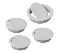 Lot de 4 œillets de câble de bureau blancs de 60 mm pour la maison et le bureau