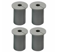 Lot de 4 œillets de paroi de câble, 2,40 cm, bague de passage de câble en caoutchouc pour protéger le cordon (gris)