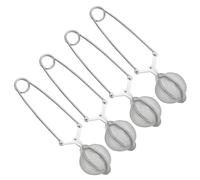 Lot de 4 infuseurs à thé en acier inoxydable avec clip de verrouillage sécurisé et poignée pour infuseur, filtre à mailles fines pour tasses et théières