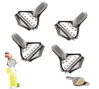 Lot de 4 Inox Presse Citron Manuel Presse Tranche Citron Manuel Lemon Squeezer Presse Agrumes à Levier Manuels de Cuisine pour PastèQue Citron PêChe