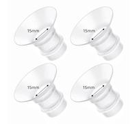 Lot de 4 inserts de bride de 15 mm compatibles avec Medela/Spectra/TSRETE/Elvie/Momcozy/Bellababy Boucliers/brides de 24 mm, réduit le tunnel de mamelon de 24 mm jusqu'à 15 mm