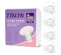 Lot de 4 inserts de bride de 15 mm, réducteurs souples pour bouclier de bride de 24 mm, compatible avec Momcozy M5/M9/M6/V2 Pro/S12 Pro/eufy E10/S1/S1 Pro/Spectra/Elvie/Lansinoh/Paruu